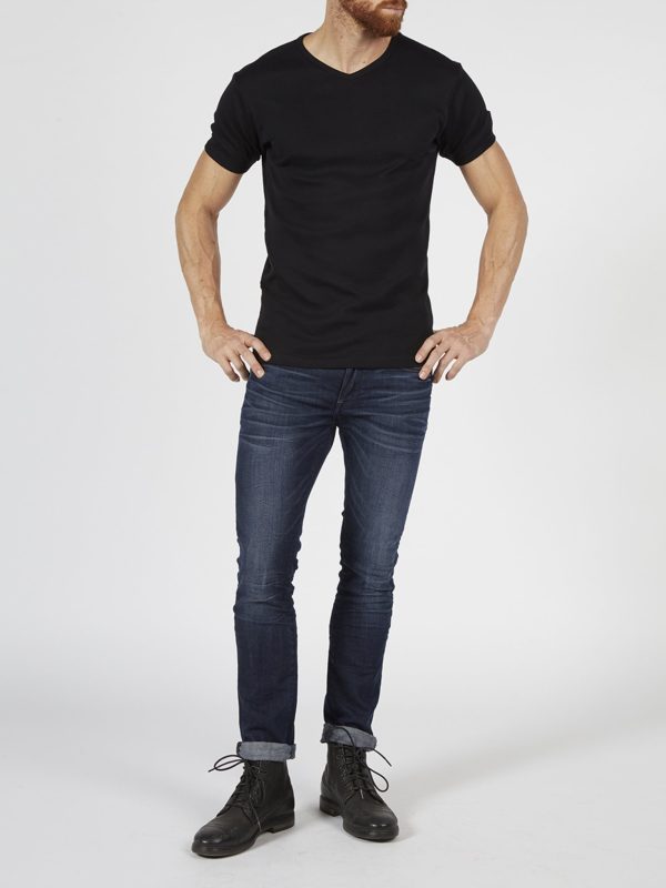 T-shirt v-neck petrol