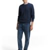 minimal structure crew neck pu