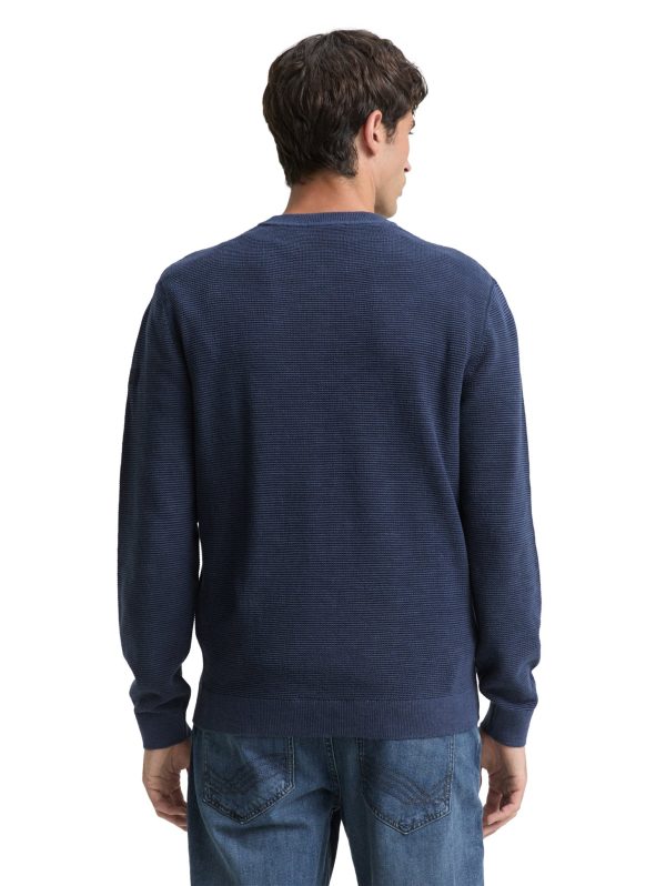 minimal structure crew neck pu