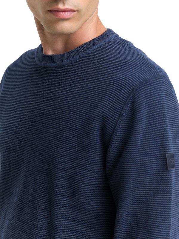 minimal structure crew neck pu