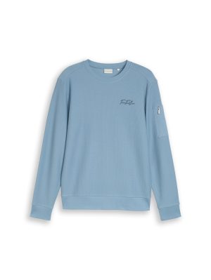 structured crew-neck sweatshir